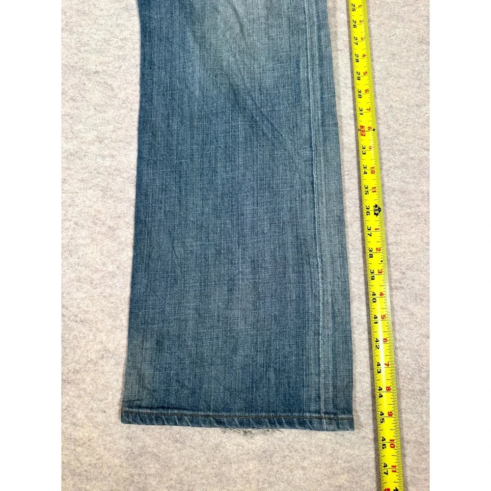 Levis 501 Straight Jeans Men 36x34 Blue Denim‎ Cotton Logo Button Fly Streetwear